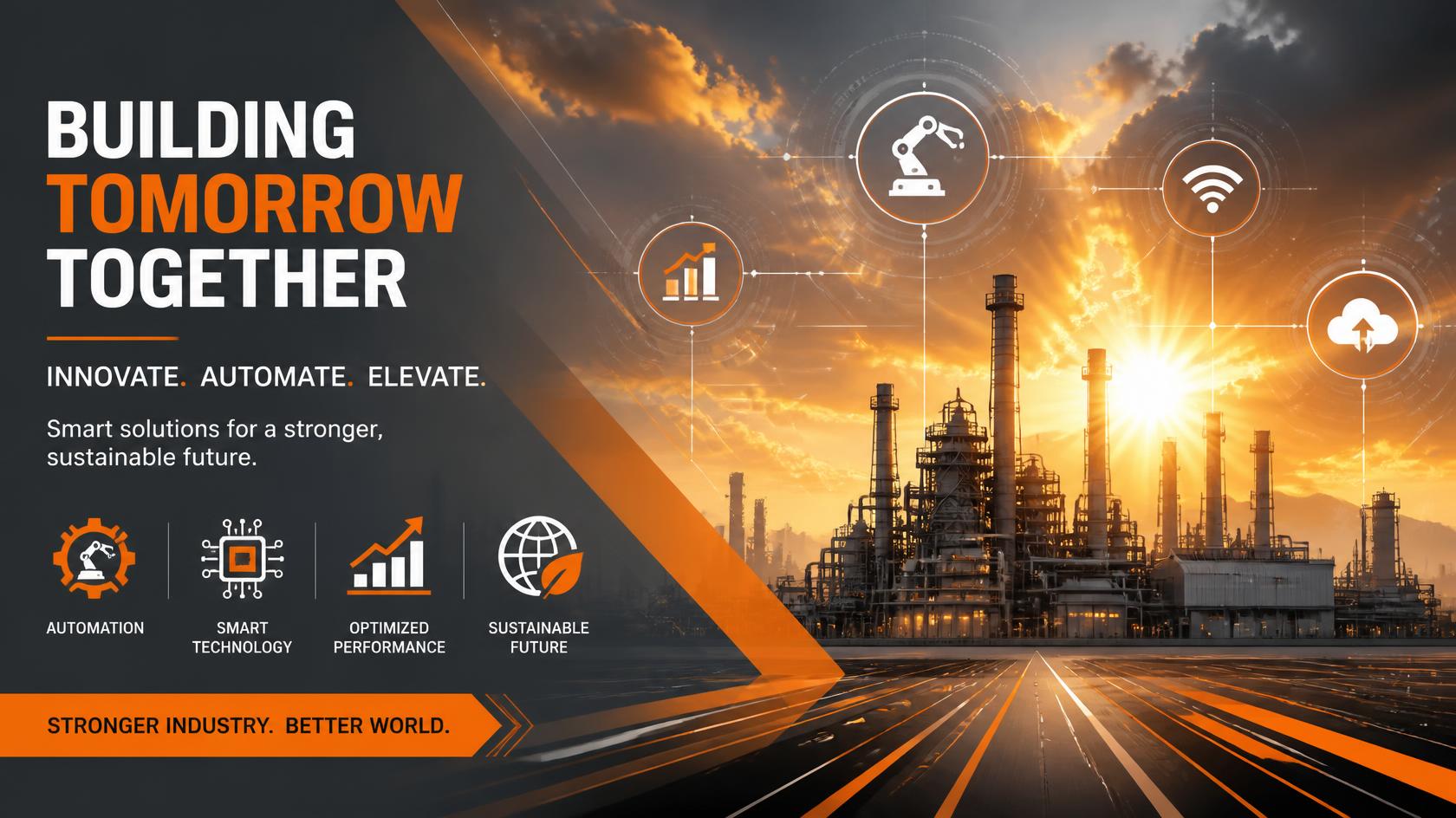 Industrial marketing banner design