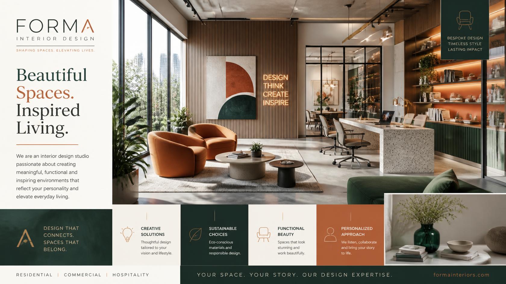Interior designer brand identity concept