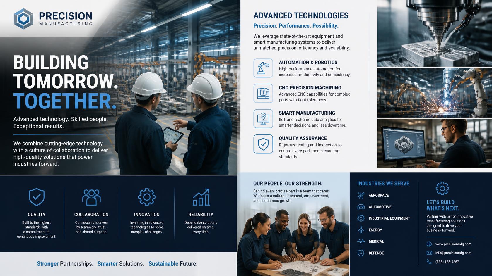 Manufacturing company brochure design